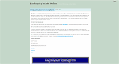Desktop Screenshot of bankruptcyintakeonline.com