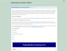 Tablet Screenshot of bankruptcyintakeonline.com